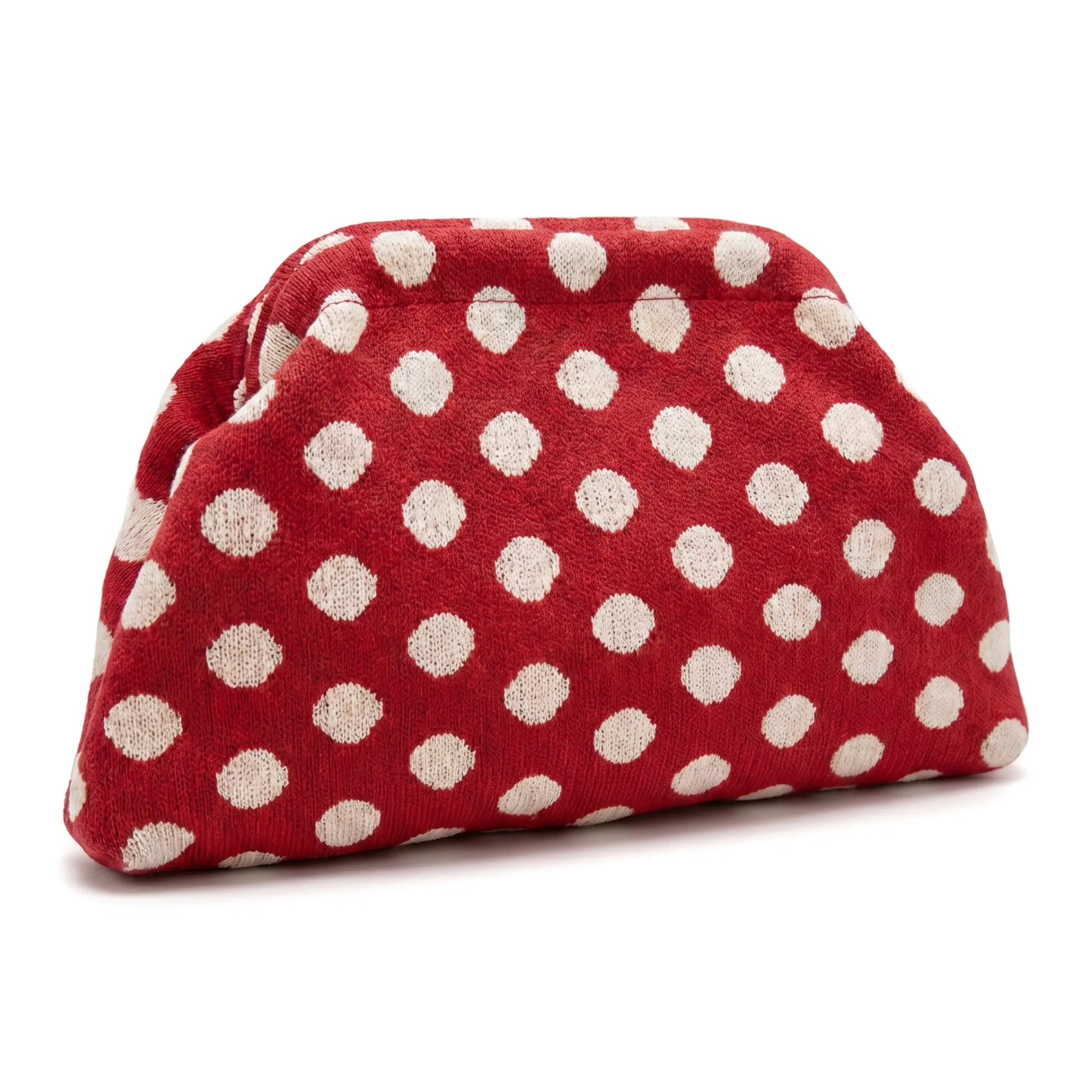 Women's Woven Look Bag, Soft Braided Polyester Cloud Clutch with Shell Shape, Large Capacity Design and Interior Zipper Pocket, Large Capacity Bag