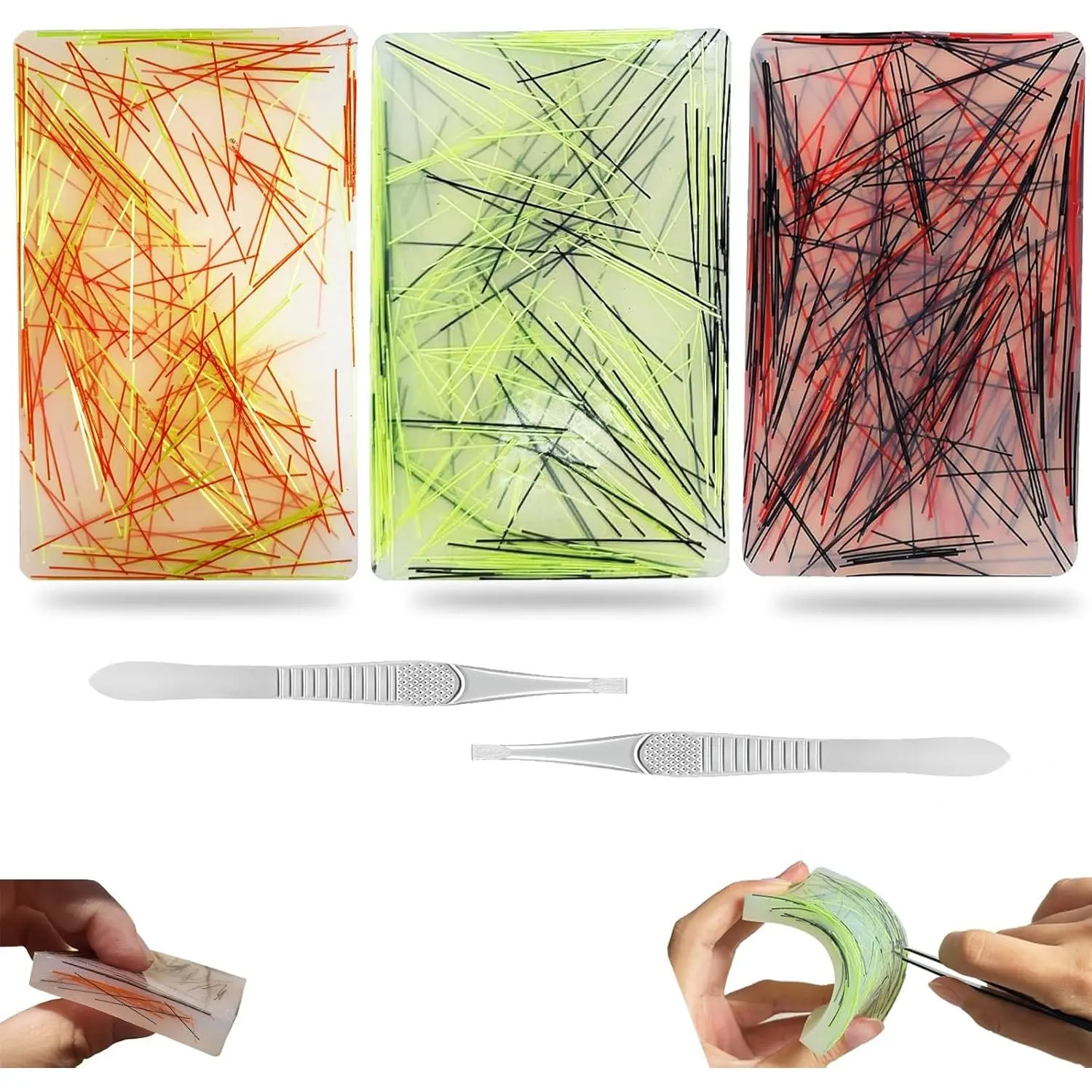 3-Pack Unisex Plastic Fidget Pick Pads - Home Supplies for Anxiety Relief, Trichotillomania & Dermatillomania