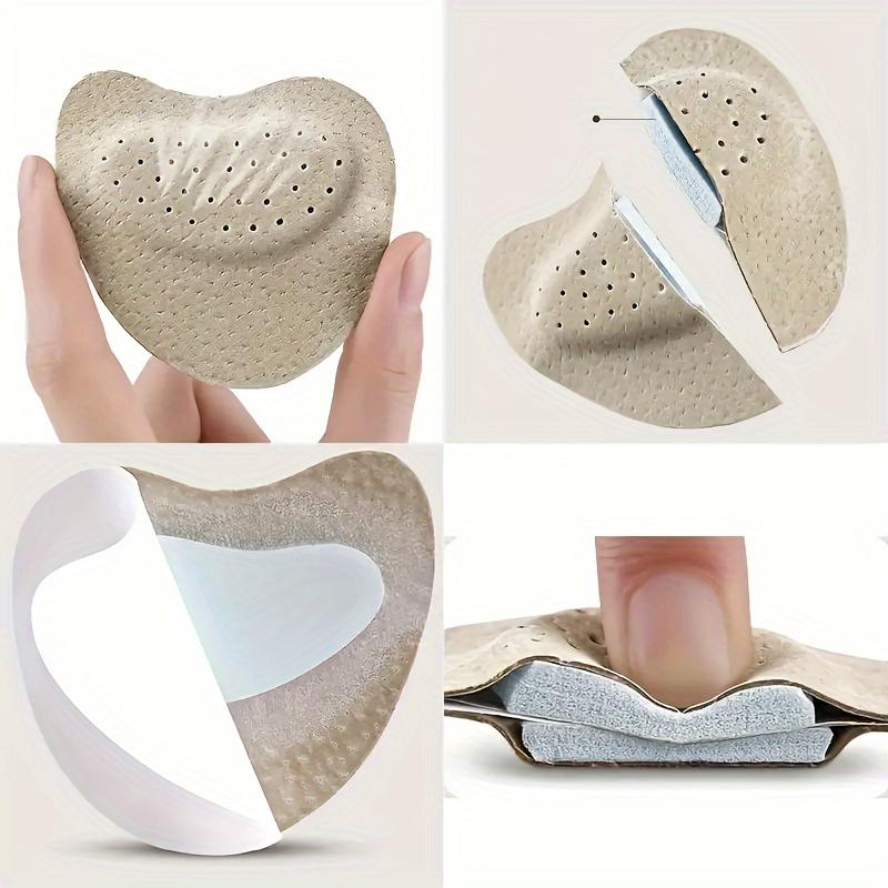 Self-adhesive Heel Front Foot Pads, 4 Pairs Non-slip Sweat-wicking Comfort Pads, Enhanced Support, Women