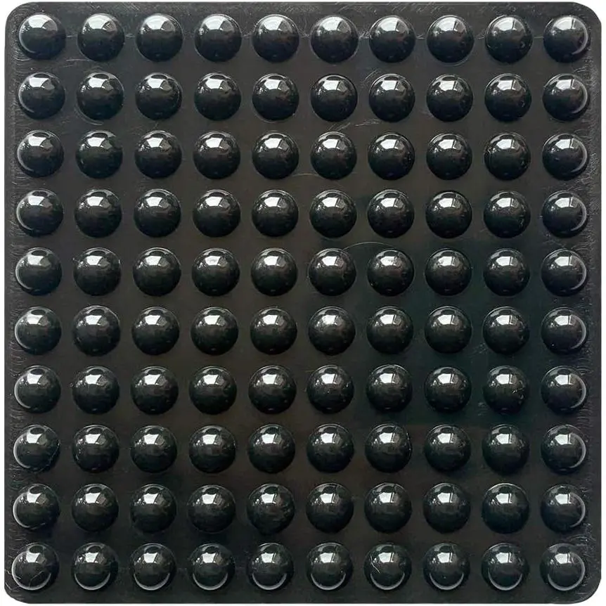 100 count Rubber Bumper Pads (8x4mm) – Self-Adhesive Noise Dampening  for Cabinets, Drawers & Electronics (Black)