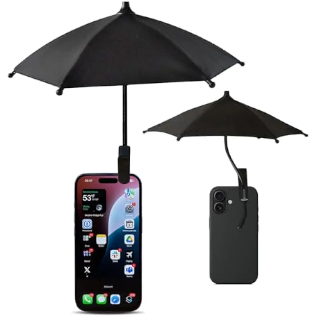 Phone Umbrella Anti-Glare Sun Shade – Clip-On Sunshade for iPhone & All Smartphones, Blocks Sunlight and Glare, Perfect for Outdoor Activities, Travel, and Driving, Universal Fit for Any Device