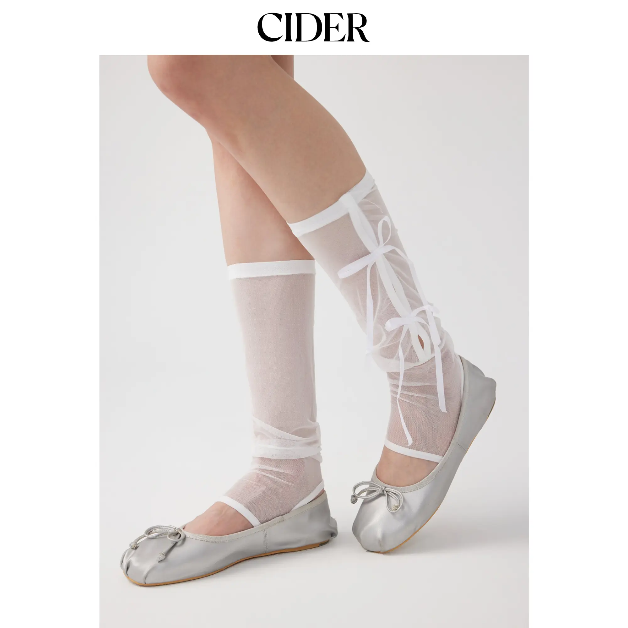 Cider BOWKNOT LACE LEG WARMERS