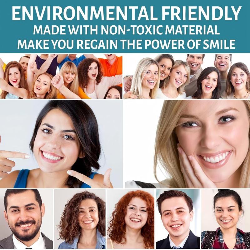 6 smile supports to restore a confident smile, suitable for adults, come with a round storage box and outer packaging.
