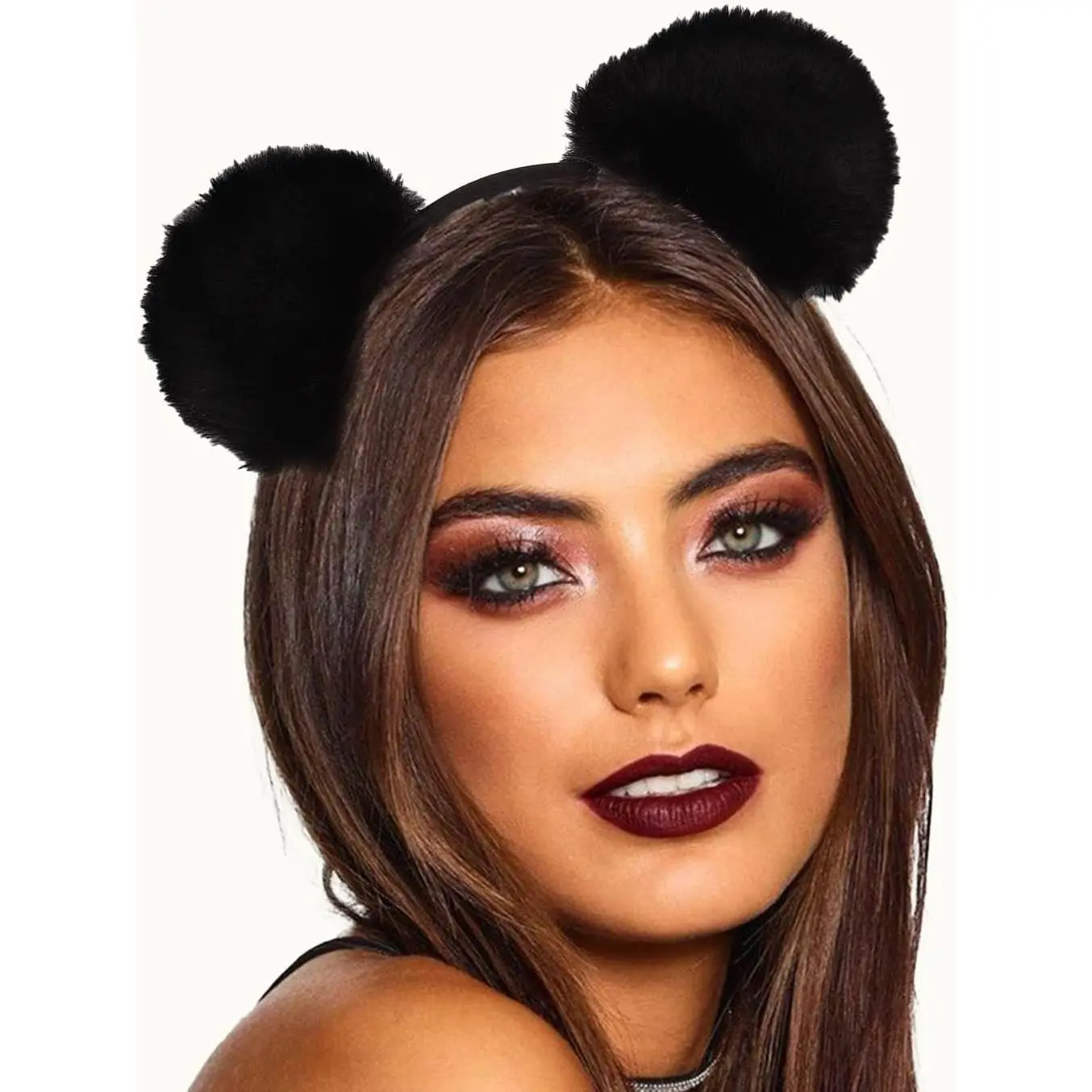 Ears Headbands Cute Ears Hair Hoop Plush Ear Masquerade Halloween Headpieces Women Party Costume Hair Accessory