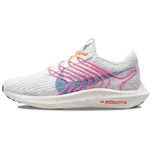 Nike Pegasus Turbo Next Nature Women's Lightweight Cushioned Low-Top Running and Training Shoes in White Blue Pink Verifiable, with credentials and supporting global authentication