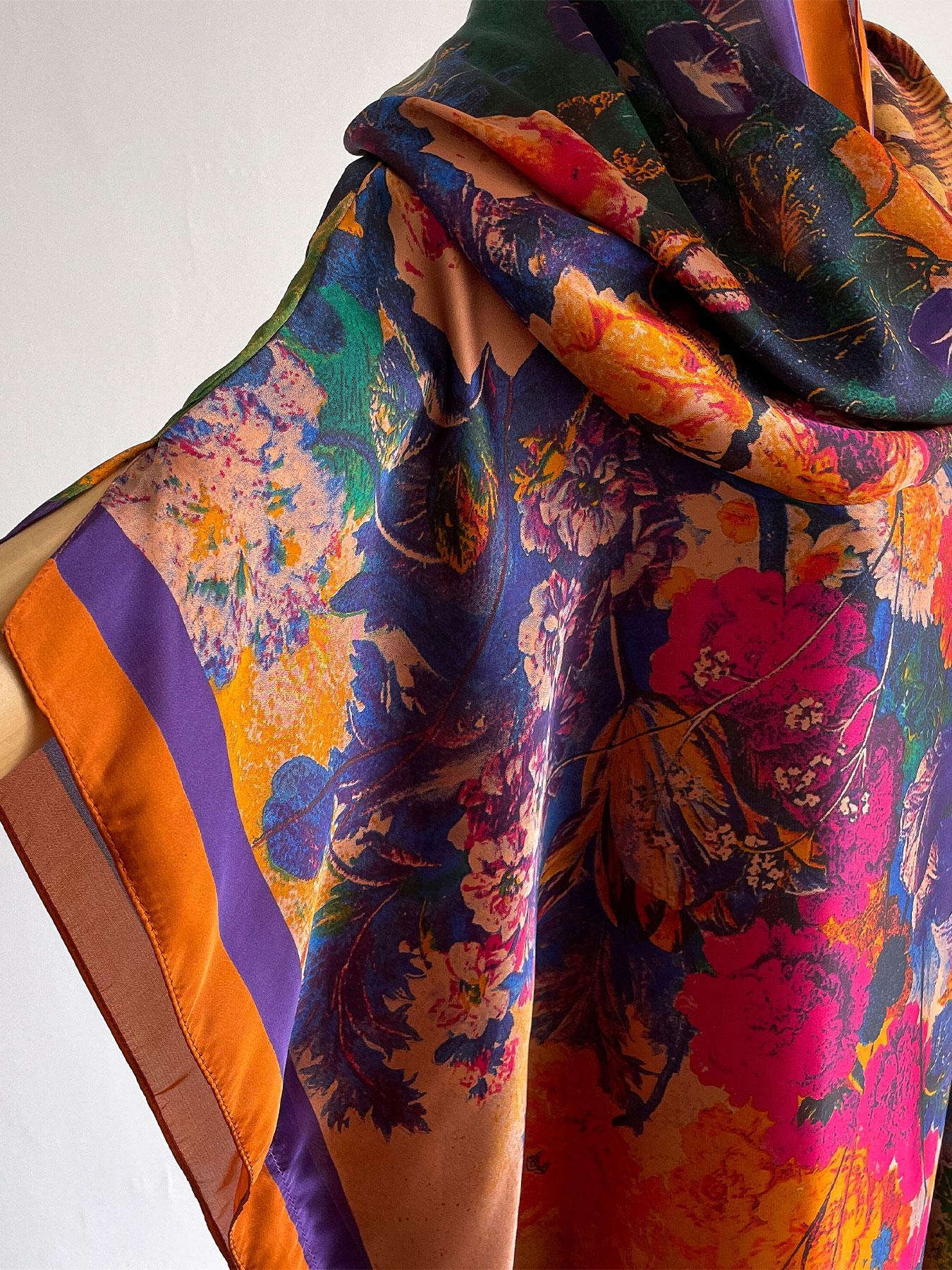 Women's Floral Print Long Scarf & Khimar, Boho Style Scarf & Shawl for Daily Wear, Fashion Accessories for Women & Girls