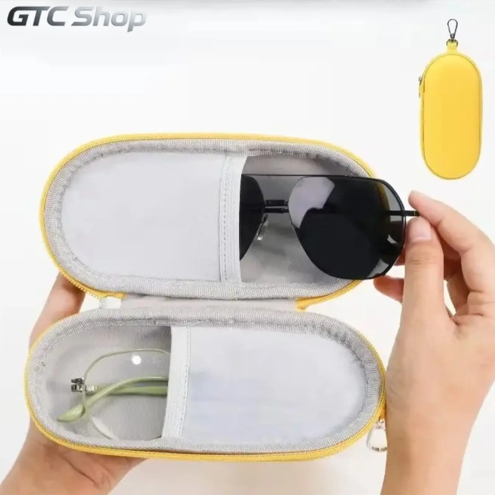 High-End Hard Shell Eyeglass Storage Case, Portable Anti-Scratch Protective Sunglasses Bag, Compact Easy-Carry Outdoor Eyewear Organizer, Chic Practical Lens Storage Accessory & Premium Gift Choice For Daily Outdoor Use