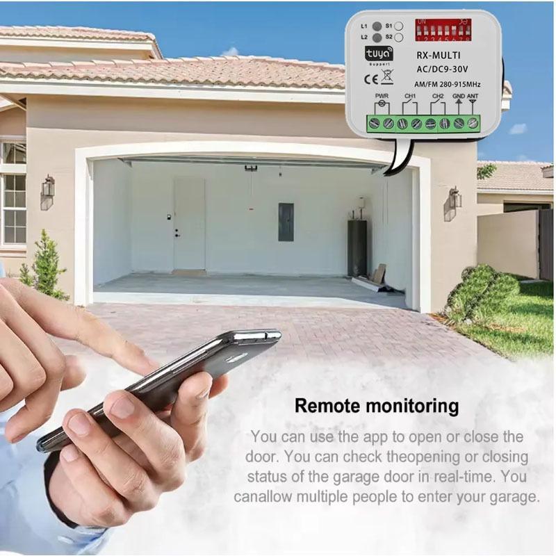 WiFi Garage Door Remote Control Receiver, RF Remote Control Receiver, Smart Home Controls for Garage Door, Home Improvement Supplies