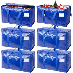6-Pack of Extra-Large, Heavy-Duty Moving Bags-Waterproof storage bags with handles and zippers, foldable, ideal for college dorms and home storage.Summer Vibes.summerwins