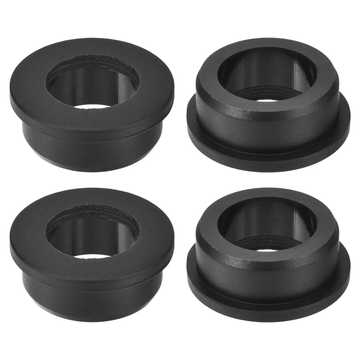 uxcell 4Pcs Black Silicone Rubber Grommets, 1-3/8"(35mm) Drill Hole 1"(25mm) ID Top Hat Hole Plug Gasket for Wiring, Automotive Use