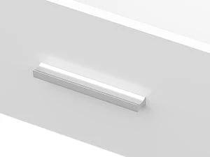 Sikaic LED Nightstand with Charging Station White Bedside Table Bedside Cabinet Lighted Vanity Desk