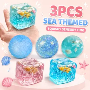 3-Piece Malt Sugar Stress Relief Fidget Set, Creative Slow-Return Squishy Toys, Pressure Ball, Party Gift, Relaxing Sensory Play