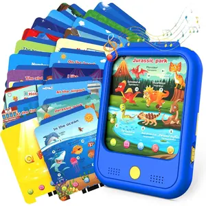 Qiaojoy Kids Learning Tablet Educational Learning Pad for Toddlers 2-5 to Learn Alphabets, Numbers, Foods, Time, Music, Talking Cards for Toddlers，Learning Educational Toy Kids Gifts