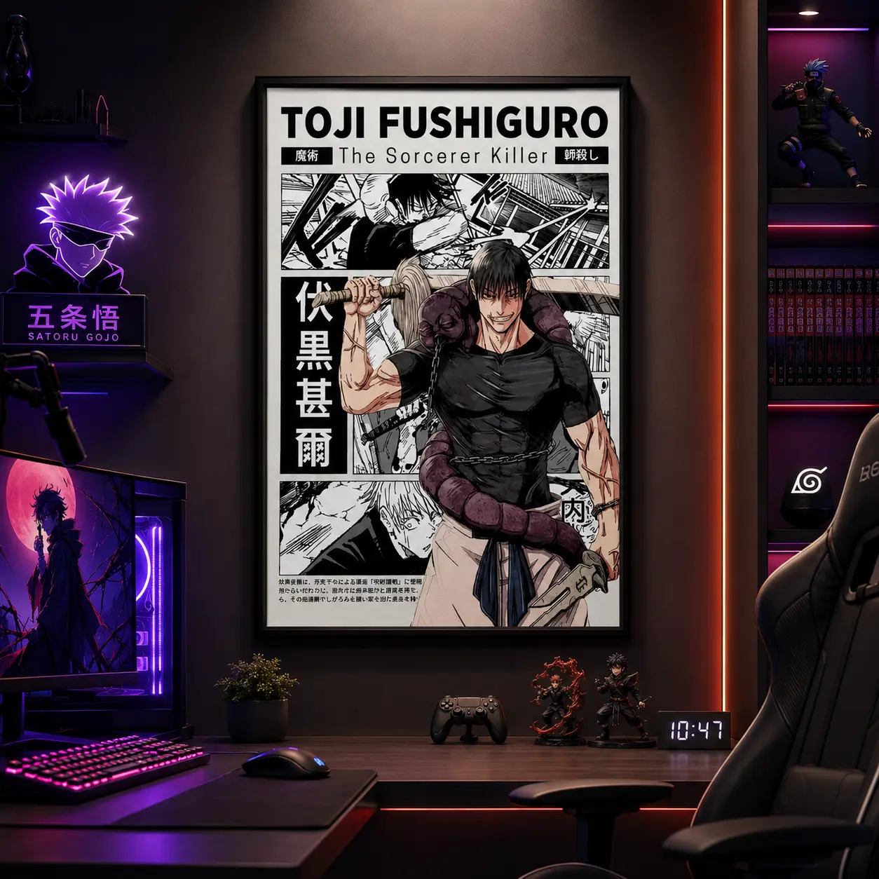 Toji Jujutsu Kaisen Anime Poster Print, JJK Manga Poster, Gift For Toji Fushiguro Fan, Gift for Anime Fan, Home Wall Decor, Manga Print