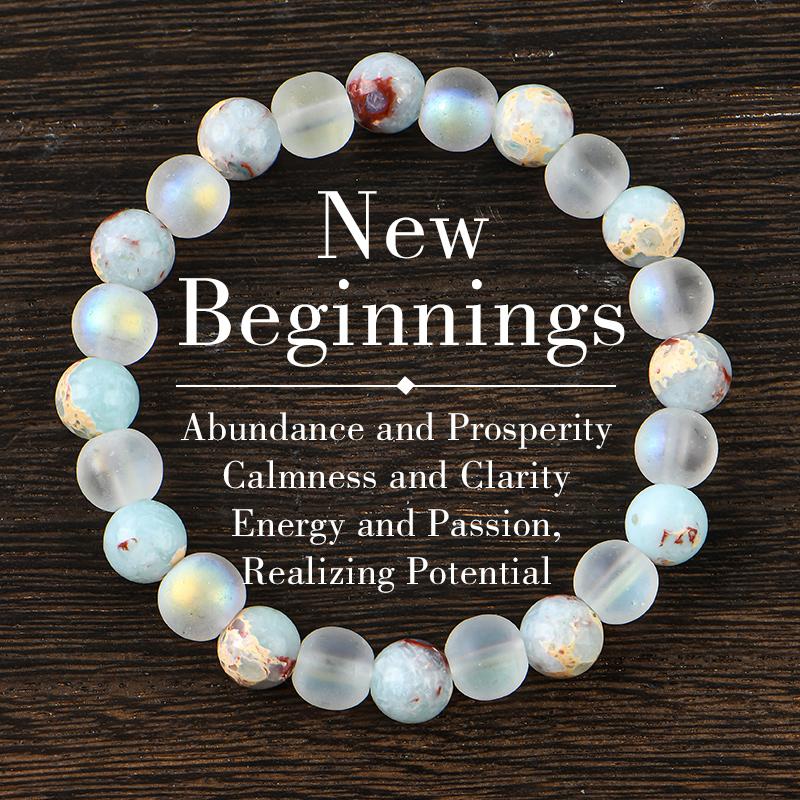 1pc Healing Quartz And Sea Sediment Bead Bracelet, Men & Women's Energy Balancing Bracelet For Prosperity, Peace, Clarity & Abundance