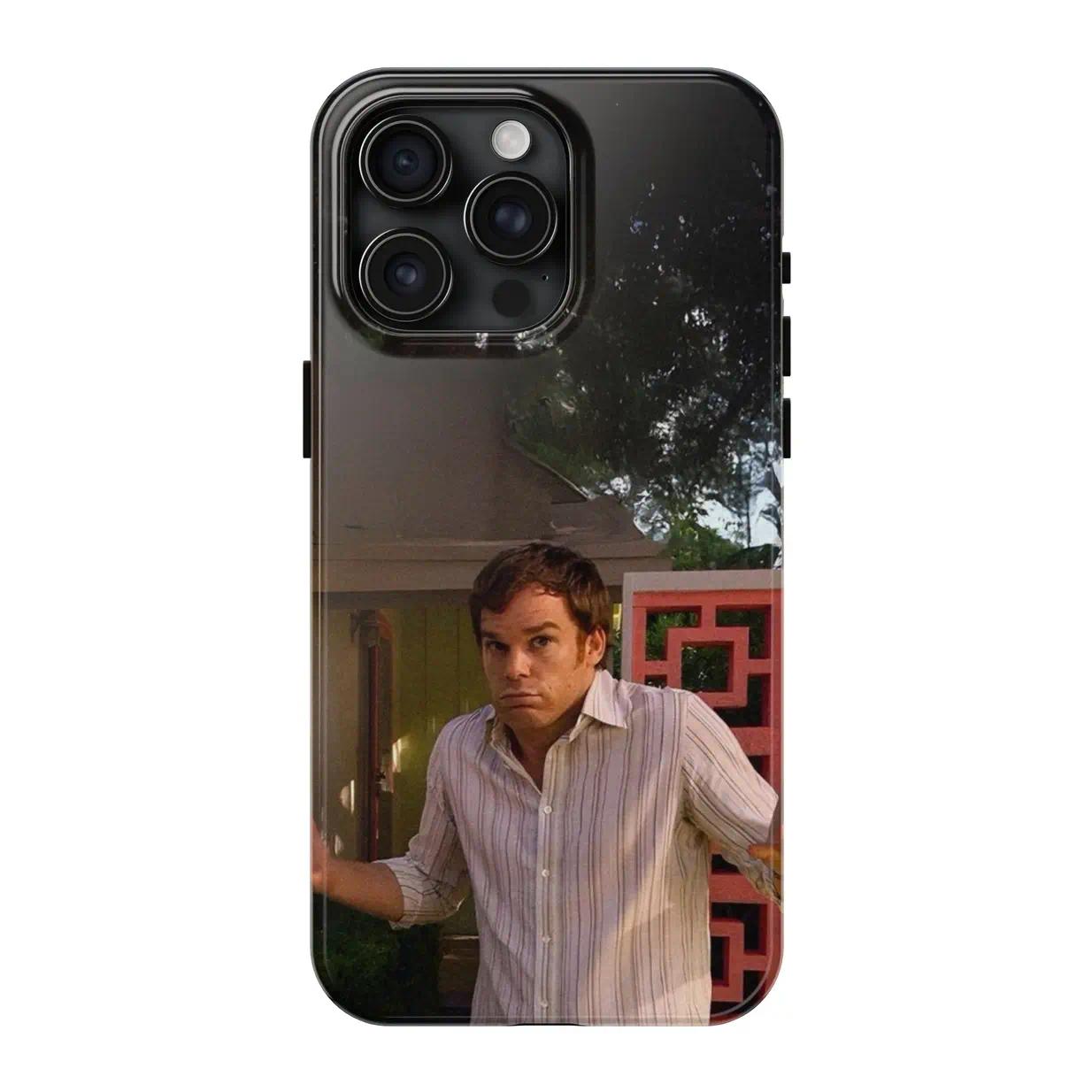 "Dexter" Dark-Themed 2-in-1 Phone Case — Compatible with iPhone 17/16/15/14/13 | Two-Piece Design Featuring Shock Resistance and Vibration Dispersion