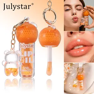 JulystarA single tube of lip oil with an orange scent, fruit-themed packaging, natural shine, long-lasting moisture without feeling greasy, nourishes dry, chapped lips, suitable for everyone, perfect as a gift for family and friends