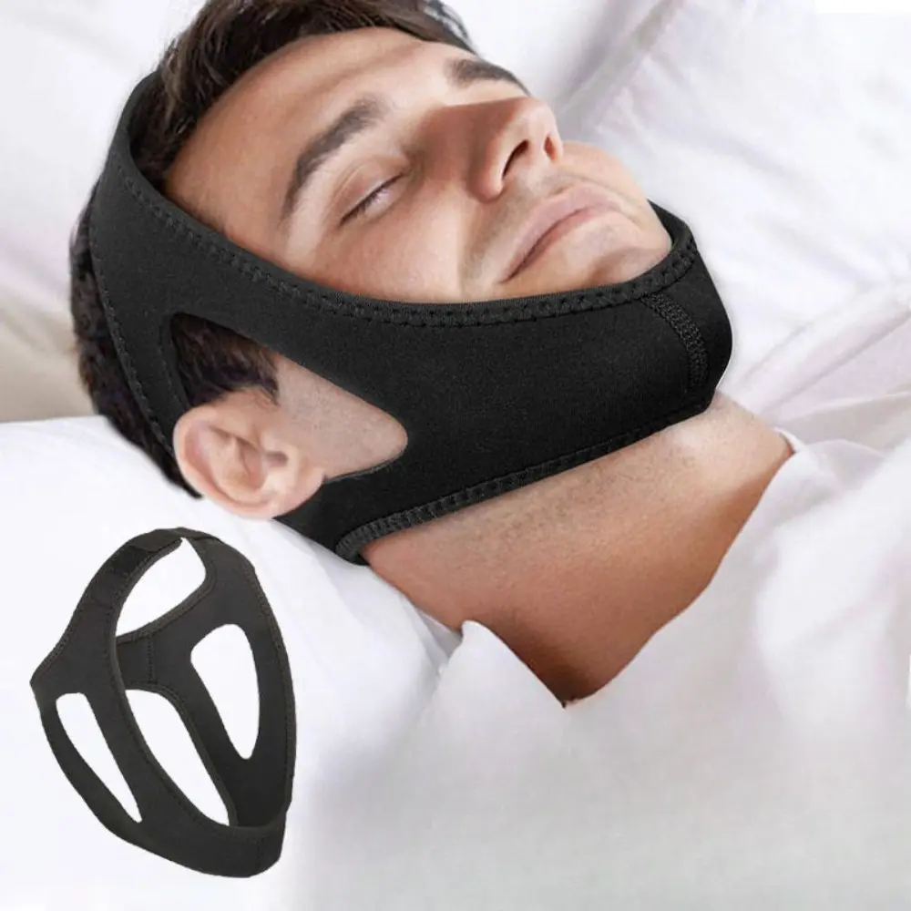 Adjustable Anti-Snoring Mouth Guard for Adults & Snorers - Breathable Fabric, Comfortable Strap, Jaw Support Sleeping Aid for Sleep Apnea Prevention