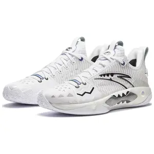 Anta Crazy Storm 5 Pro Kyrie Basketball Shoes for Men – White and Black, Non-Slip, Low-Top Verifiable, with credentials and supporting global authentication