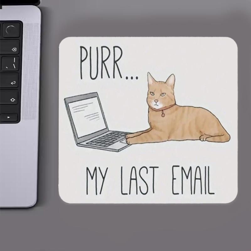 Cute Cat Pattern Mouse Pad, 1 Count Rectangle Gaming Mouse Pad with Non-Slip Rubber Base, Office Desk Keyboard Mat for Home Office Desk, Non Slip Mousepad, Desk Accessories, Computer Mouse Pad, Mouse Pad for Laptop, Mouse Pads for Desk