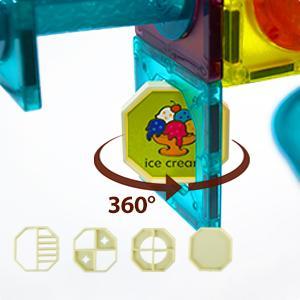 Magnetic Building Blocks STEM Educational Toys for Kids Ages 4-12, Ball Track and 3D Stacking Construction Set