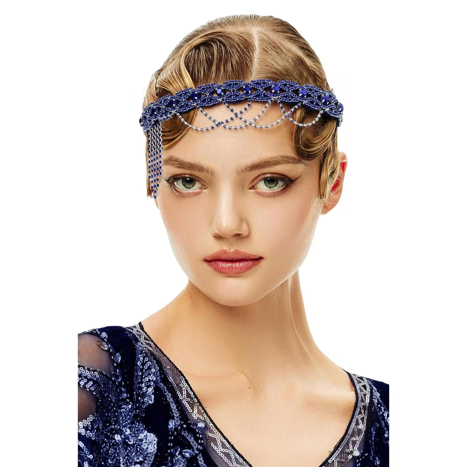 1920s Flapper Headpiece Roaring 20s Headband   Headband Chain for Women  Hair Accessory