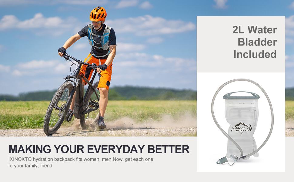 Hydration Pack Backpack, Lightweight Water Backpack with 2L Leakproof Hydration Bladder Daypack for Men Women,Running Hydration Vest for Outdoor Trail Hydration Pack Backpack, Lightweight Water Backpack with 2L Leakproof Hydration Bladder Daypack for Men Women,Running Hydration Vest for Outdoor Trail