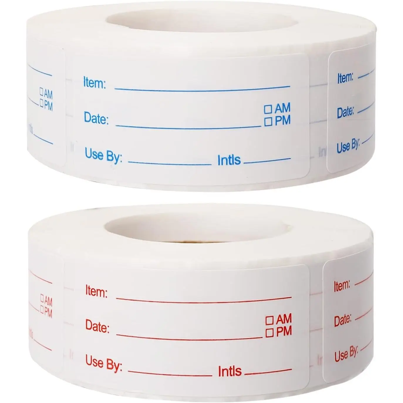 2 Rolls 1000 Pieces Removable Food Labels, 1 x 2 Inch Date Stickers for Freezer, Refrigerator Food Containers - Easy to Write