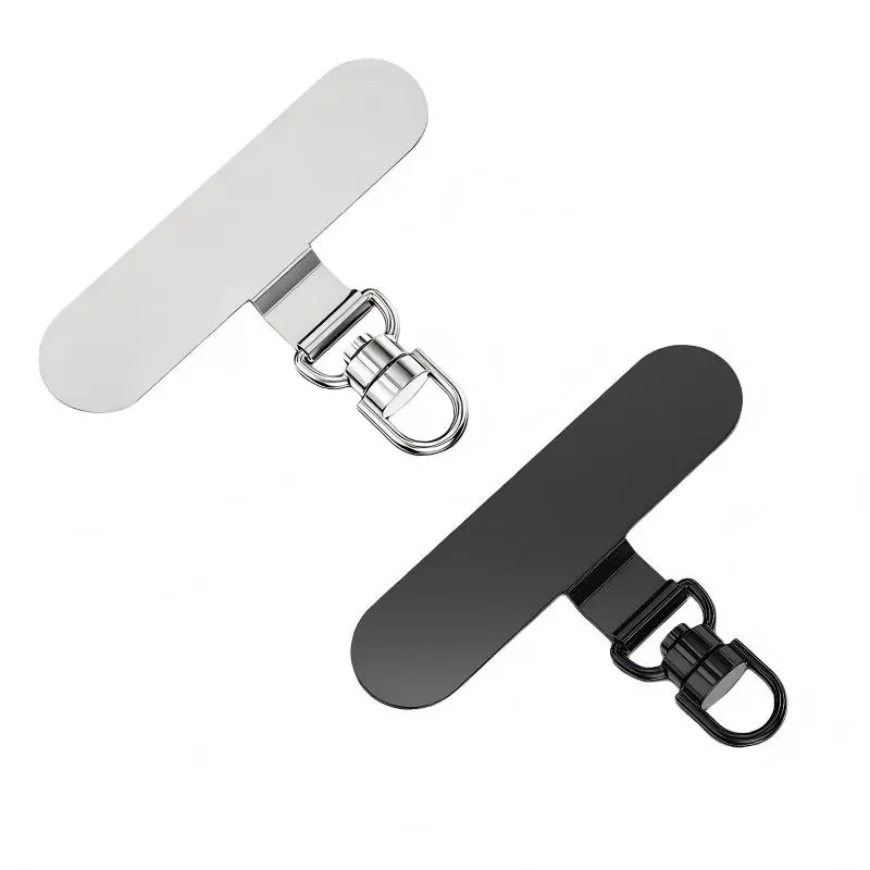 360-degree Rotating Phone Tether Tab & Lanyard Connector, 44lbs Stainless Steel Phone Clip, Universal Swivel Adapter for Straps, No-Adhesive Case Insert