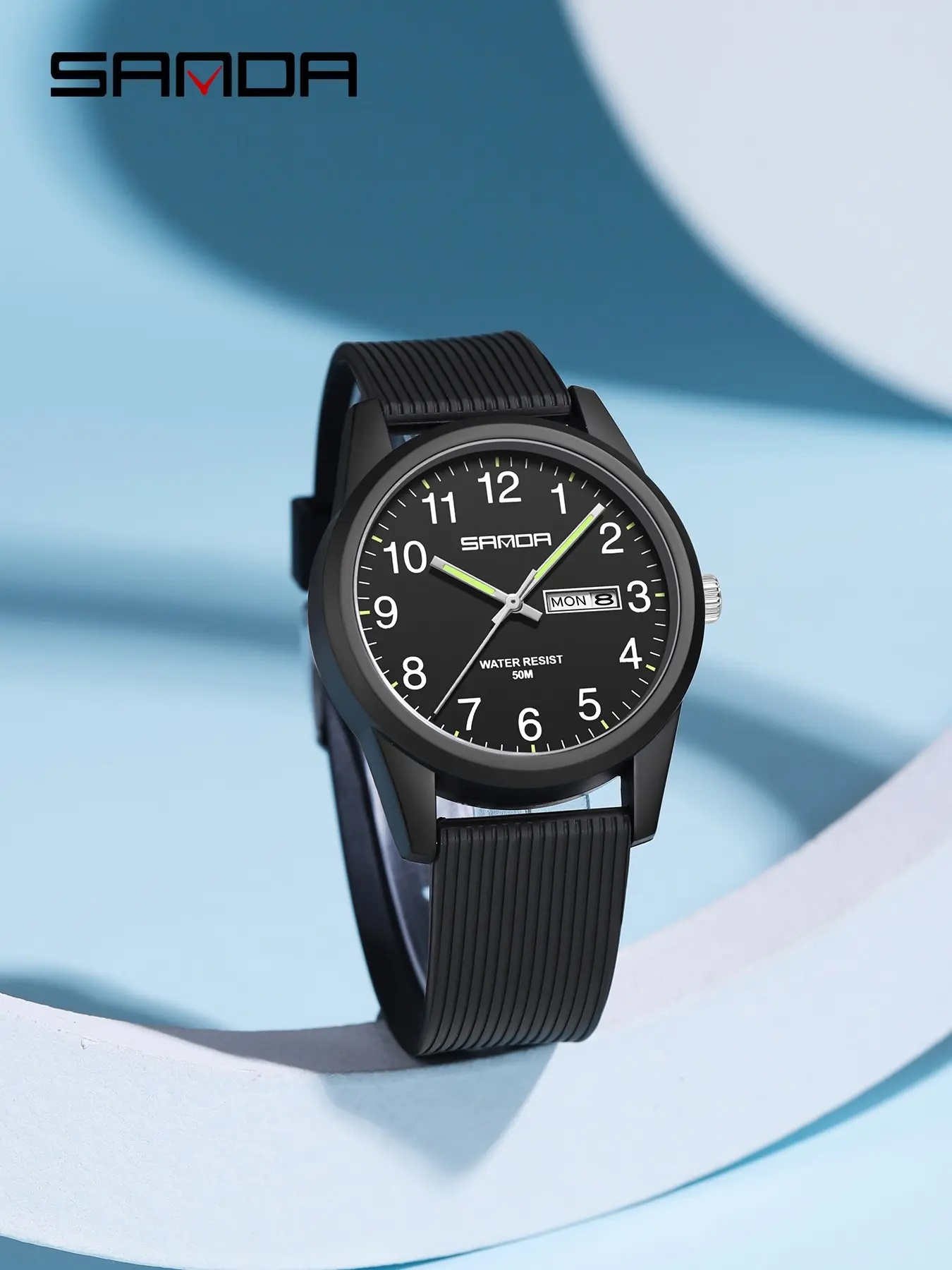 Sanda Cute Trendy Quartz Watch, Creative Casual Wristwatch for Boys & Girls, Analog Display, Resin Material, All Seasons
