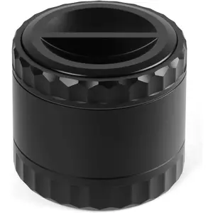 2.5" Aluminum 3-Piece 4-Parts Kitchen Spice Grinder with Top Storage, Anti-jamming Teeth & Large Bottom Chamber