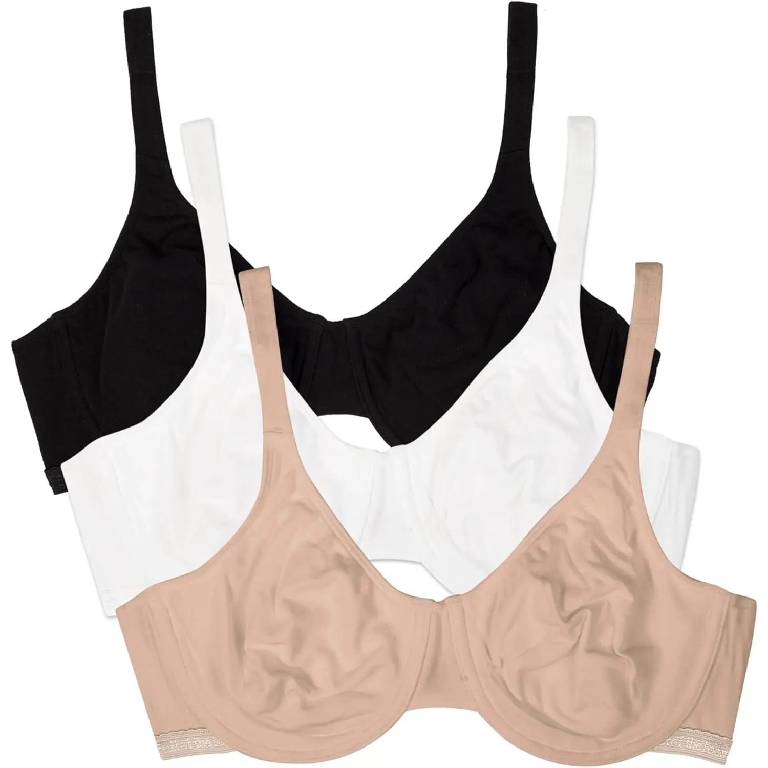 Women's Unlined Underwire Bra - Cotton & Spandex Blend for Natural Shape and Flexibility