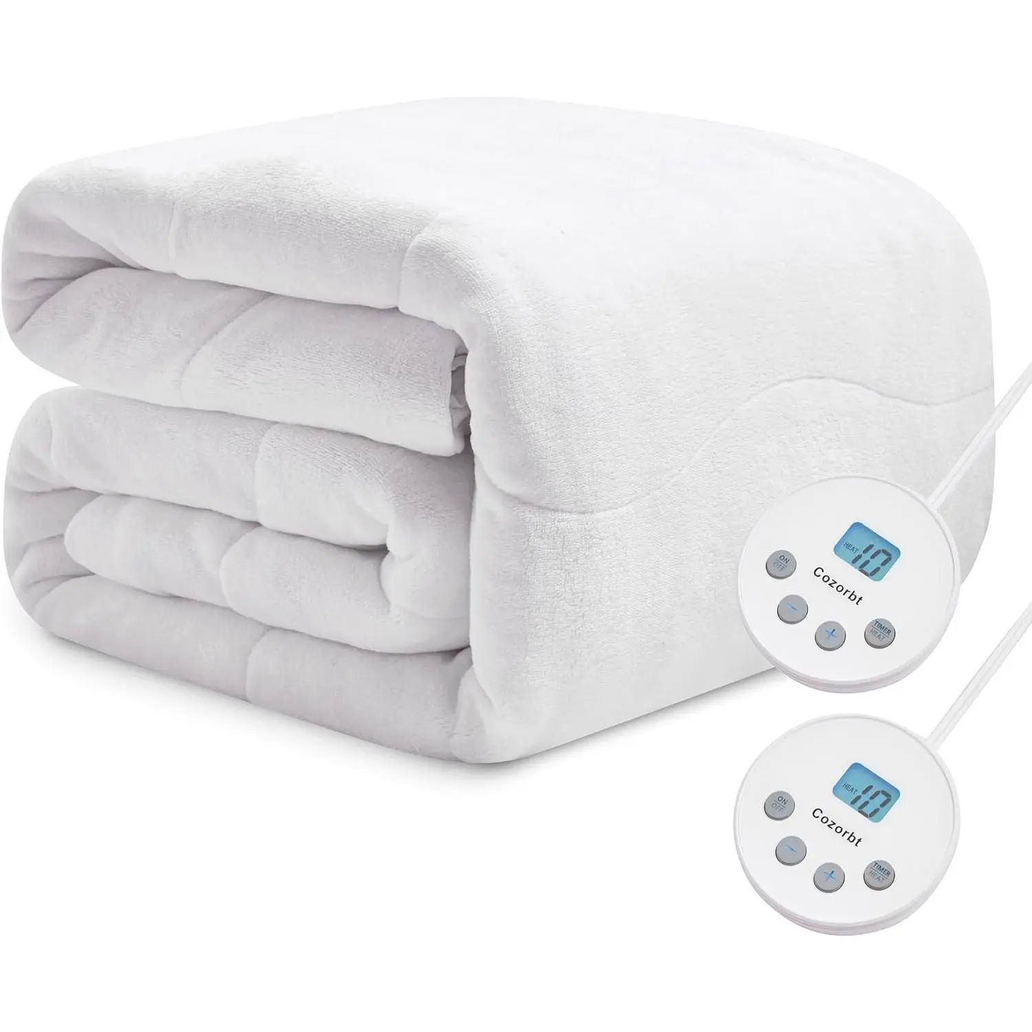 Heated Quilted Wave Mattress Pad,King Size Dual Control,Soft Bed Warmer,10 Heat Settings,1-12 Hours Auto-Off,Fast Heating,ETL Certified,Machine Washable,Fit Up to 18" Deep Pocket,78"x80"