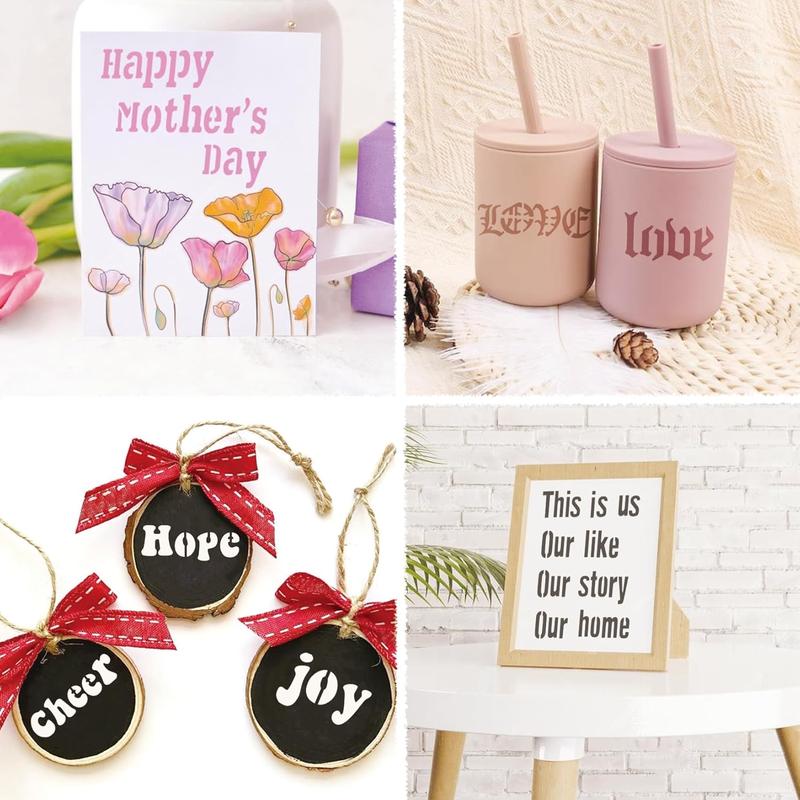 1/2 Letter Stencils for Painting on Scrapbook Journal  Small Number Template  Stencils on Art Craft Canvas Wall Fabric Rock (letter14)