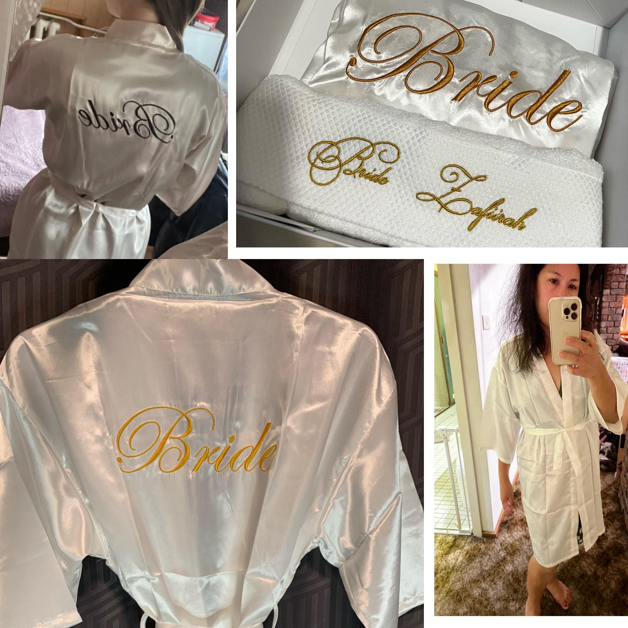 Wedding Bride Bridesmaid Robe Dressing Gown Sexy Women Bathrobe Nightgown Short Sleepwear Casual Flower Kimono Geisha M L XL