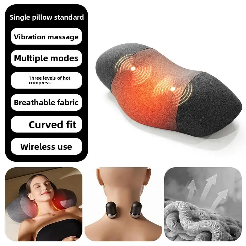 Lumbar massager, rechargeable electric red light hot compress vibration airbag top lift pulse, back lumbar massager