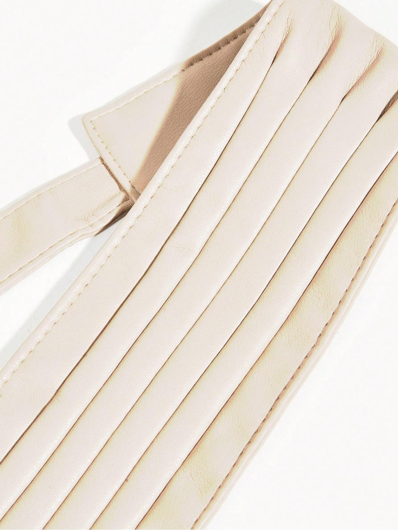 1 Piece Fashion Lace Up Front Design Wide Belt, Casual Trendy Waistband, Casual PU Leather Waist Sash for Women & Men, Fashion All-match Clothes Accessories