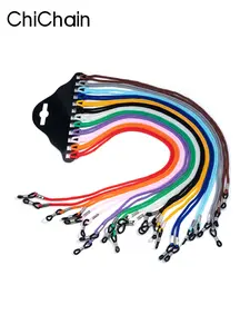 12 Pcs Colorful Glasses Chains, Anti-Loss Lanyard for Reading Glasses, Sunglass Accessories, Casual Solid Pattern, All Seasons