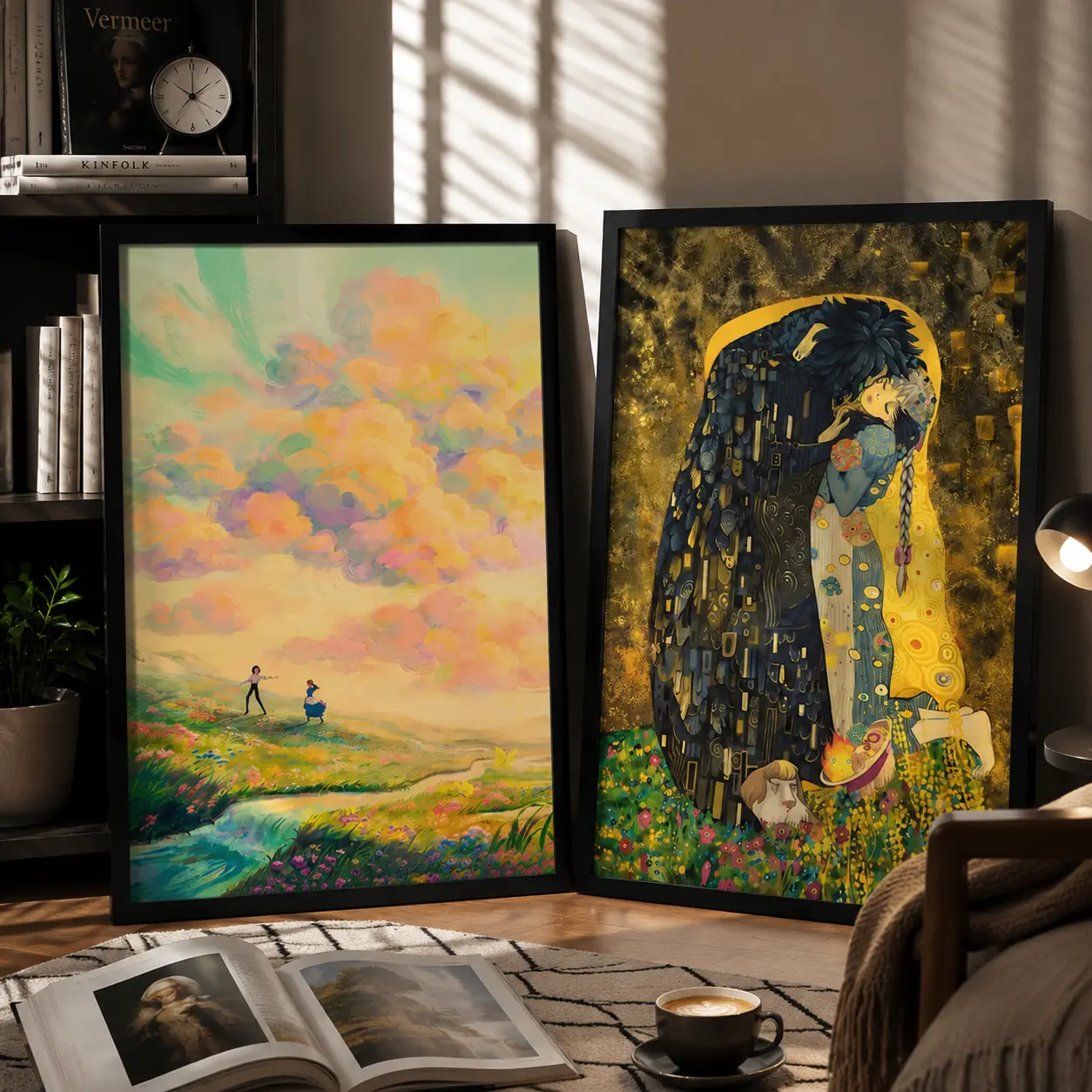 Magical Castle Anime Canvas Poster, Japanese Fantasy Movie Wall Art Print, Dreamy Studio Style Room Decor for Bedroom Dorm Living Room, Anime Fan Holiday Gift