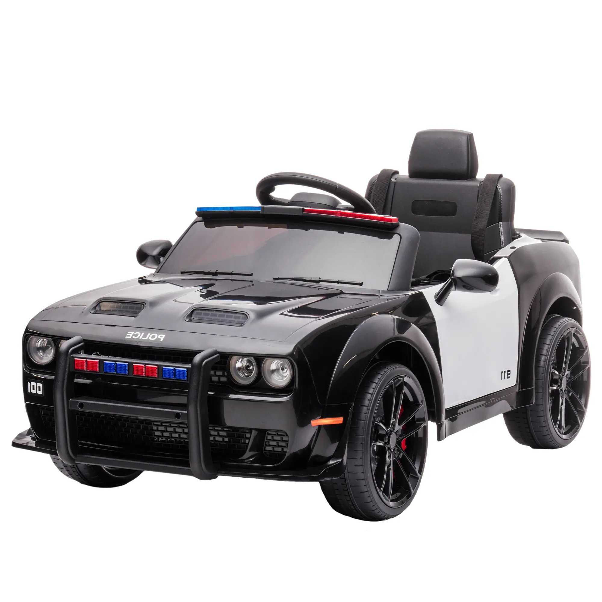 Licensed Dodge Challenger 12V Kids Ride On Power Wheels with Remote Control, Dual 25W Motors, 4-Wheel Spring Suspension, 2.4G Wireless Parent Remote, Emergency Stop, Slow Start Tech, Lockable Doors, 3-Point Safety Belt