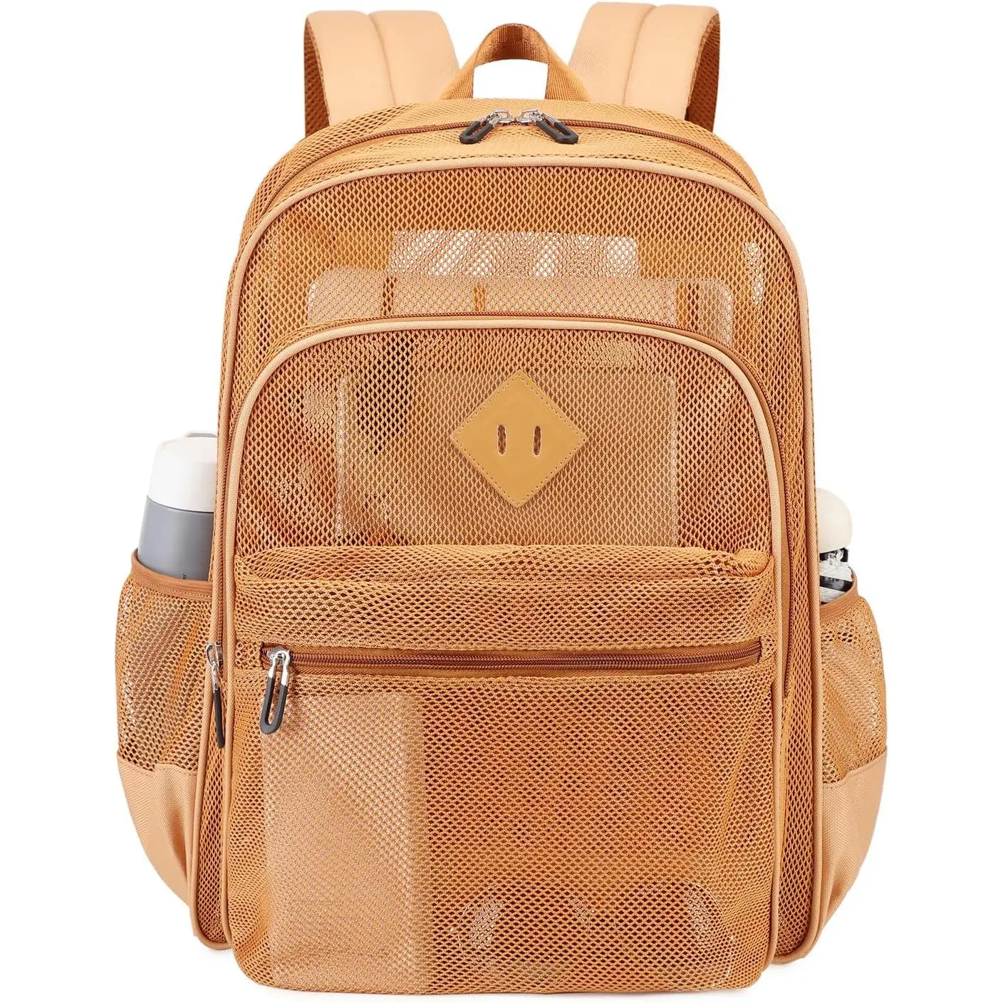Mesh Backpack for School Beach Heavy Duty Net Bookbag for Girls Boys | Breathable, Semi-Transparent