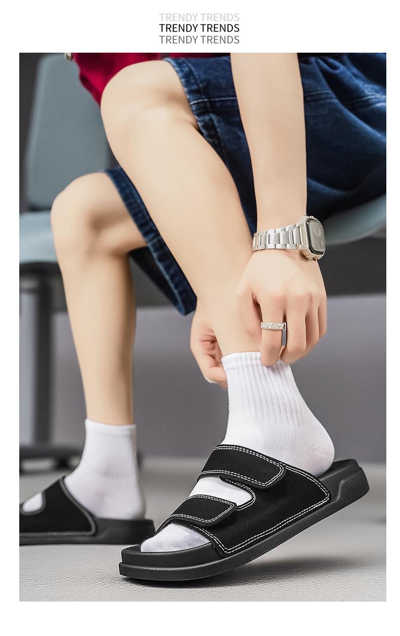 Men's Summer Slippers Outdoor Beach Sandals Breathable Anti - slip Sports Flip Flops High Trendy