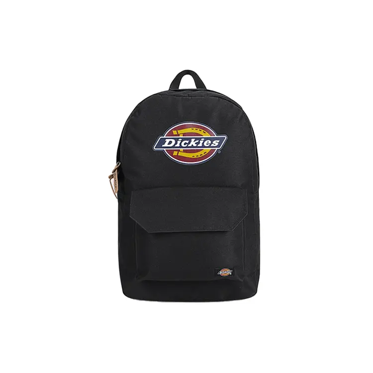 Dickies Oversized Logo Polyester Backpack for Men and Women – Casual Black Style