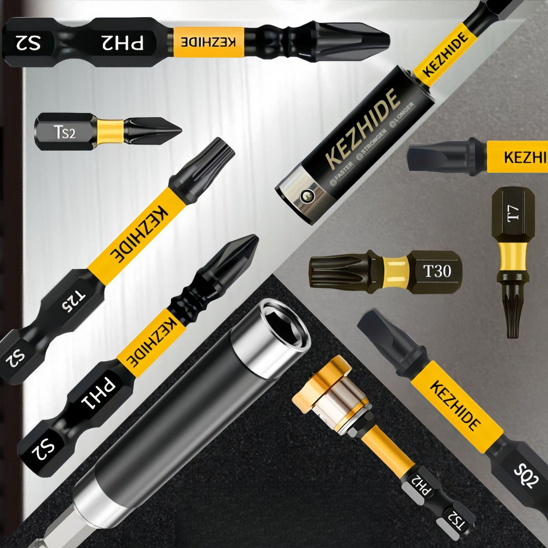 Kezhide Size:5PCS 3Inches Impact Magnetic Screwdriver Bit Holders, S2 Alloy Steel Hex Shank Extension Socket Drill Bit Holder