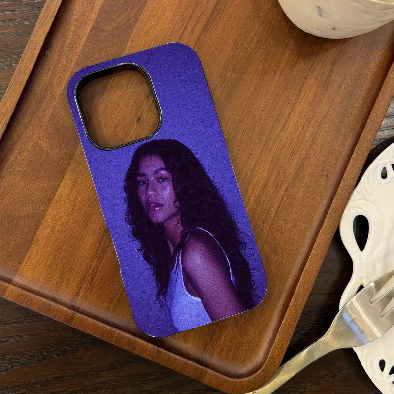Fashion Icon Zendaya Pattern 2-in-1 Film Phone Case — Compatible with iPhone 12, 13, 14, 15, 16, 17 Series. Premium Glossy Printed Protective Cover: Wear-Resistant & Drop-Proof.