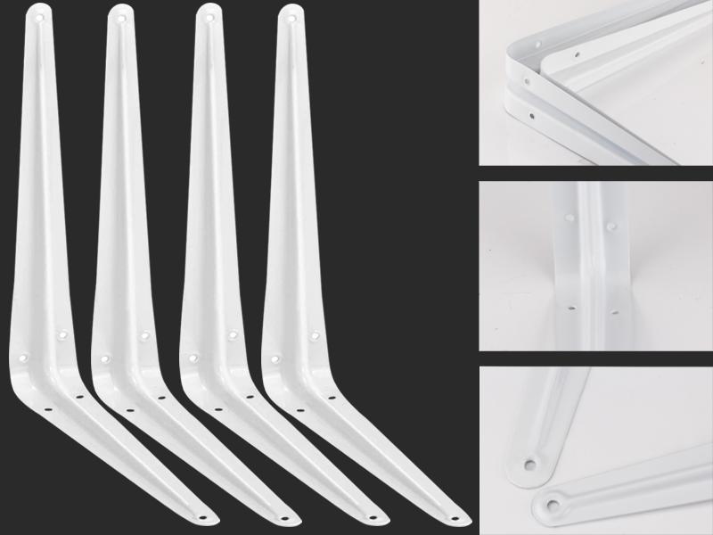 Shelf Brackets, White 10*8 in Heavy-Duty L Bracket 10 PCS, Metal Angle Bracket Used for Suspension Rustic Farmhouse Decoration