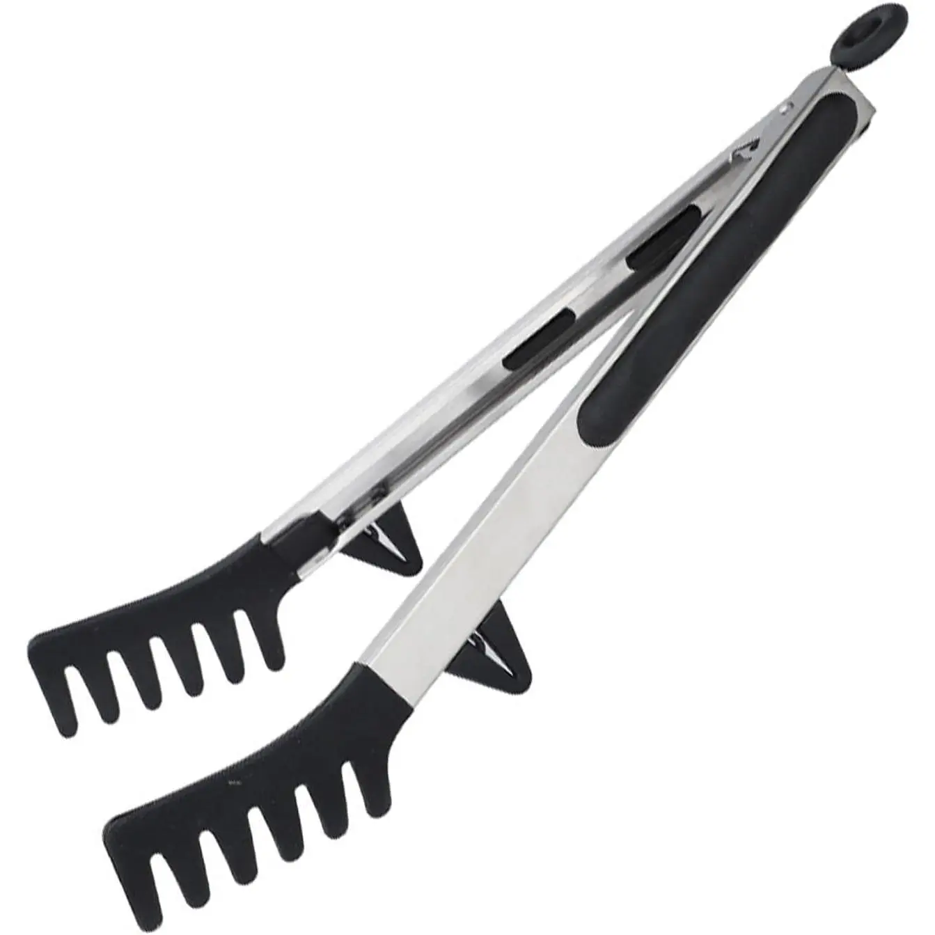 Upgraded 12inch  Spaghetti Spoon & Pasta Tong,Non-stick Sturdy Pasta Fork with ,Stainless Steel Handle Spaghetti Tong,  Clip for Spaghetti Noodles,Server Spoon for Cooking and Serving