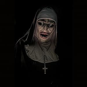 J.C Nun Scary Halloween Mask, The Nun Creepiest Latex Full Head Mask Spirit Gothic Supernatural horror Halloween Party Costume