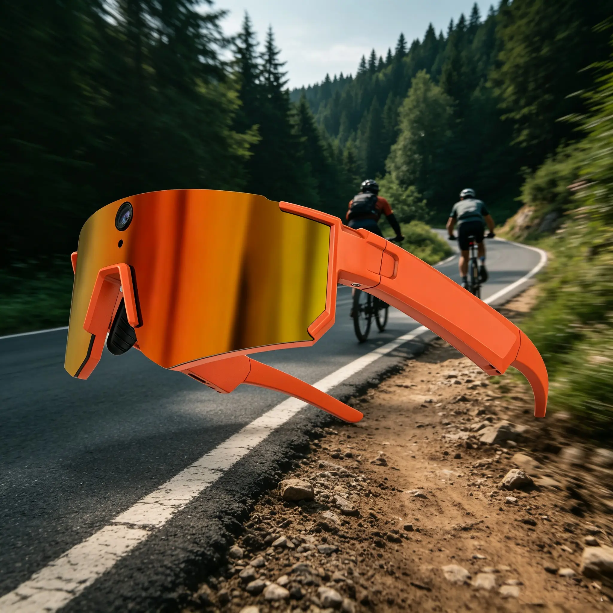 Portable smart sunglasses for mountain climbing and hiking, 8MP ultra-clear camera lens, 360° stereoscopic surround sound recording, one-click, immersive first-person perspective recording, AI translation, 290mAh, Sunglasses With Camera