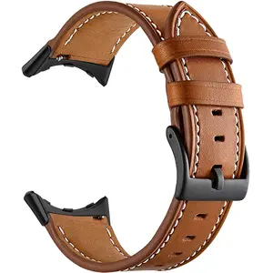 Premium PU Leather Band Compatible with Google Pixel Watch 4, Pixel Watch 3, Pixel Watch 2, Pixel Watch 1, Business Leather Watch Strap for Google Watch 45mm 41mm